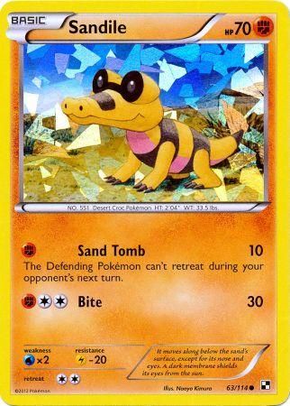 Sandile (63/114) (Cracked Ice Holo) [Black & White: Base Set] | Jack's On Queen