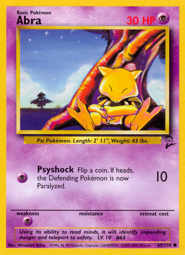 Abra (65/130) [Base Set 2] | Jack's On Queen