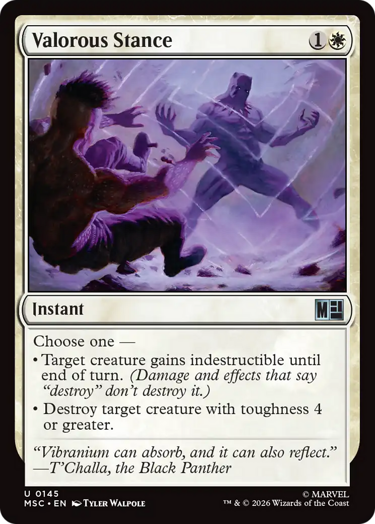 Valorous Stance (Surge Foil) [Marvel Super Heroes Commander] | Jack's On Queen
