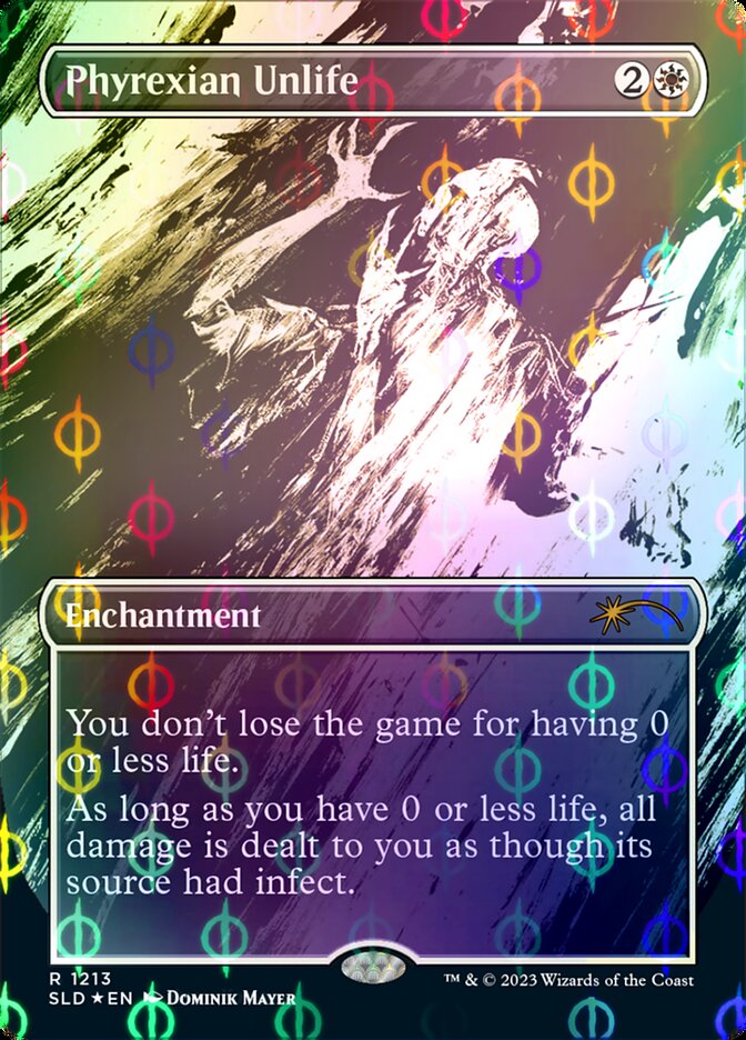 Phyrexian Unlife (Borderless Ichor Step-and-Compleat Foil) [Secret Lair Drop Series] | Jack's On Queen