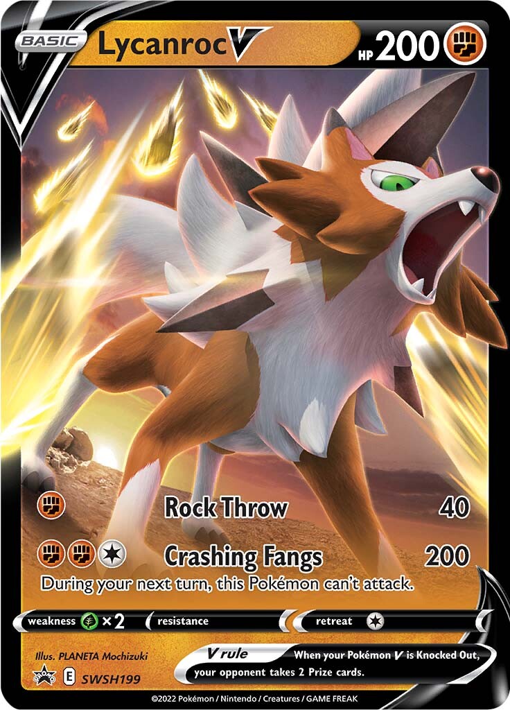 Lycanroc V (SWSH199) [Sword & Shield: Black Star Promos] | Jack's On Queen