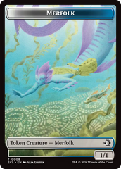 Merfolk // Worm Double-Sided Token [Lorwyn Eclipsed Tokens] | Jack's On Queen