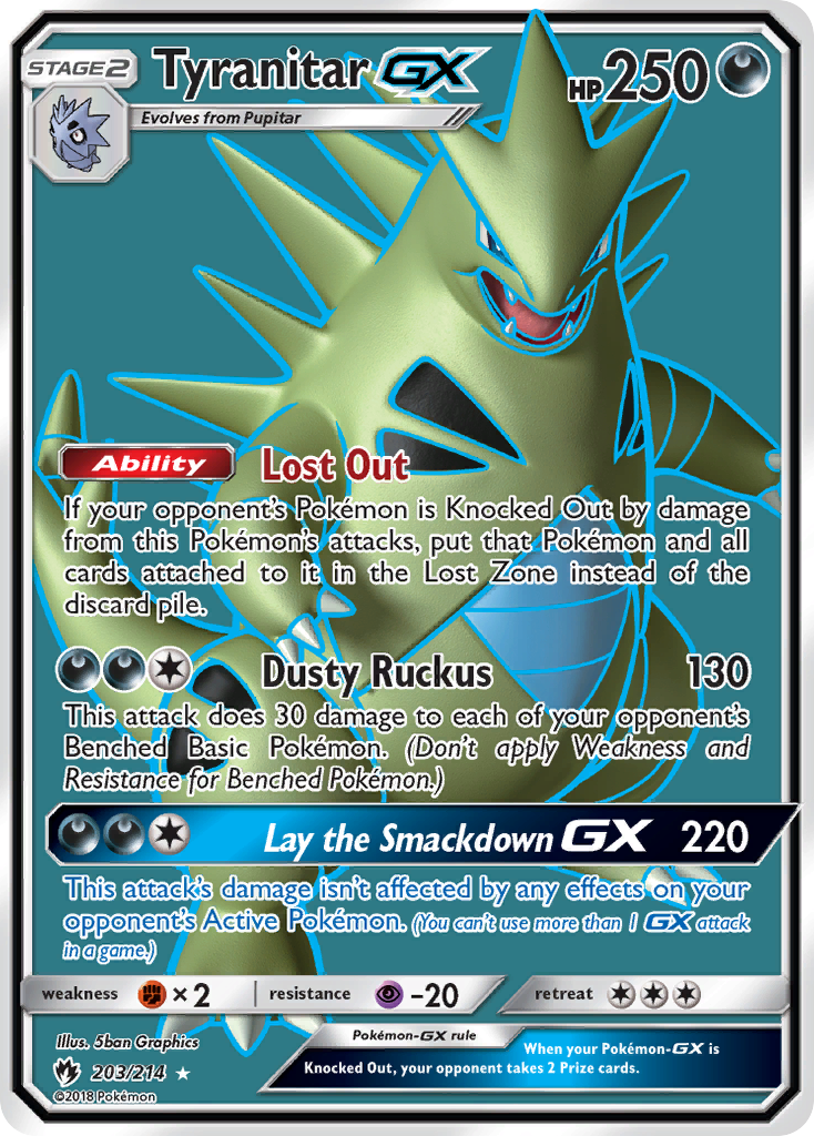 Tyranitar GX (203/214) [Sun & Moon: Lost Thunder] | Jack's On Queen