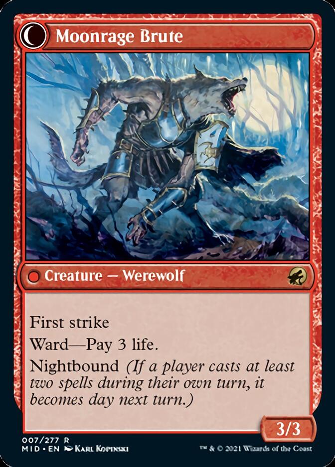 Brutal Cathar // Moonrage Brute [Innistrad: Midnight Hunt] | Jack's On Queen