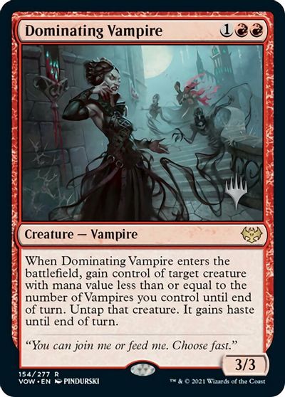 Dominating Vampire (Promo Pack) [Innistrad: Crimson Vow Promos] | Jack's On Queen