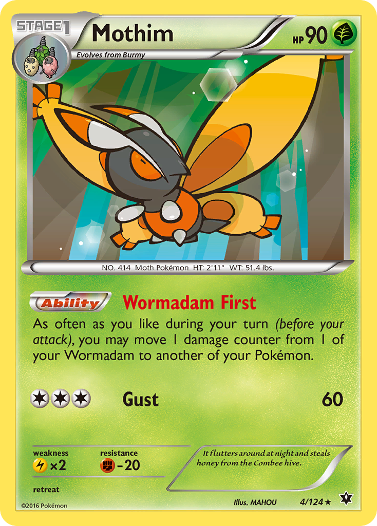 Mothim (4/124) [XY: Fates Collide] | Jack's On Queen