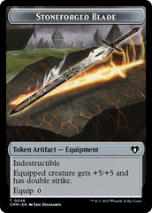Saproling // Stoneforged Blade Double-Sided Token [Commander Masters Tokens] | Jack's On Queen