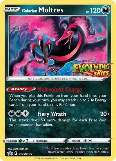 Galarian Moltres (SWSH125) (Prerelease Promo) [Sword & Shield: Black Star Promos] | Jack's On Queen