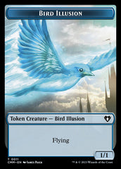 Treasure // Bird Illusion Double-Sided Token [Commander Masters Tokens] | Jack's On Queen