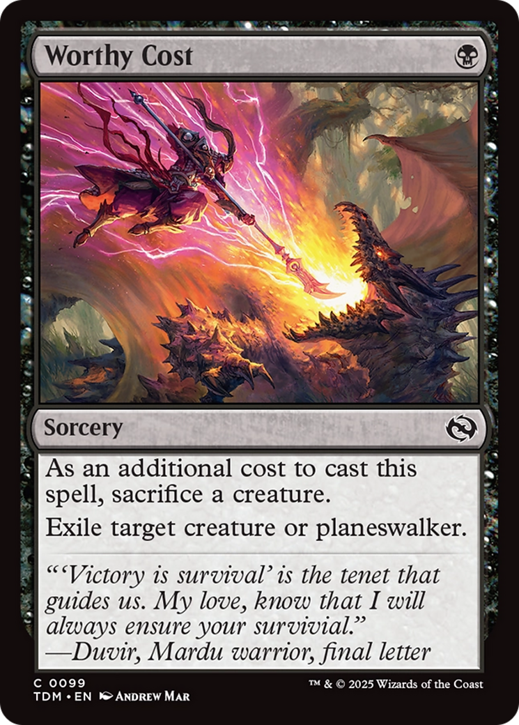Worthy Cost [Tarkir: Dragonstorm] | Jack's On Queen