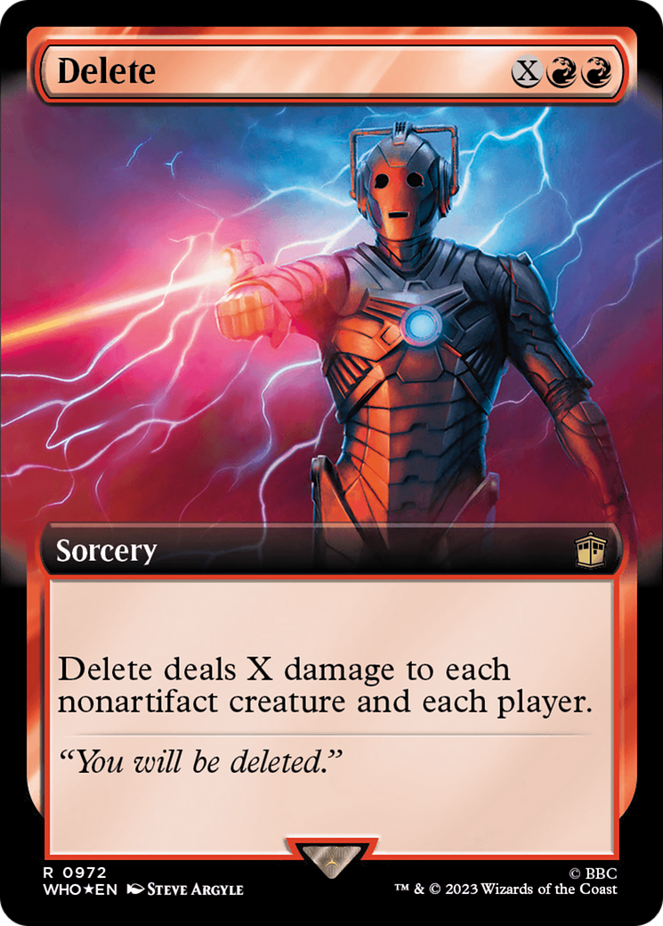 Delete (Extended Art) (Surge Foil) [Doctor Who] | Jack's On Queen