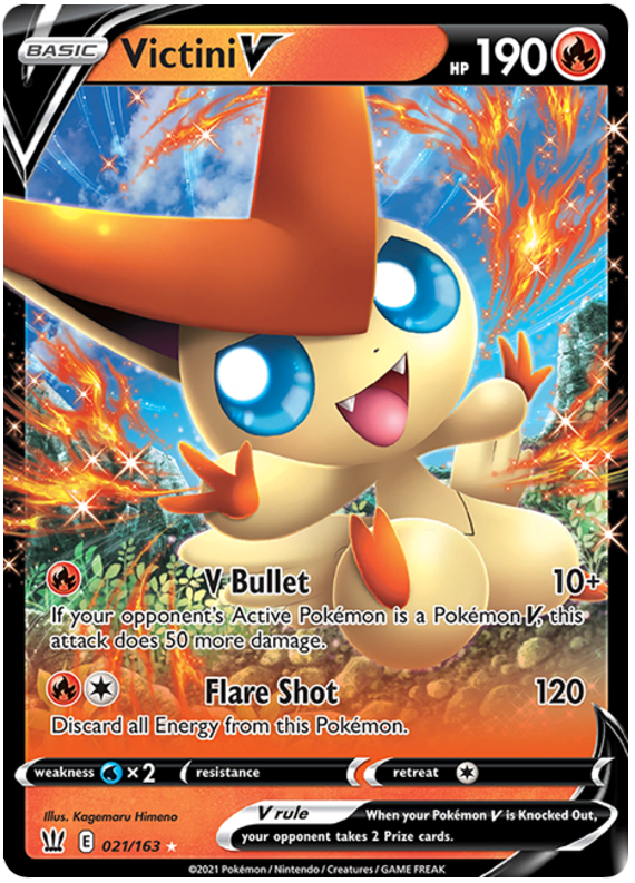 Victini V (021/163) [Sword & Shield: Battle Styles] | Jack's On Queen