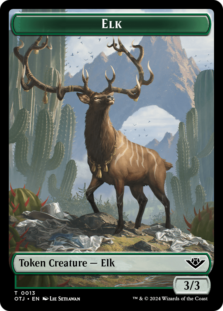 Elk // Plot Double-Sided Token [Outlaws of Thunder Junction Tokens] | Jack's On Queen