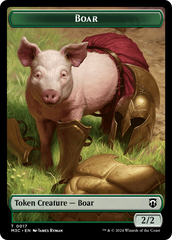 Hydra (Ripple Foil) // Boar Double-Sided Token [Modern Horizons 3 Commander Tokens] | Jack's On Queen