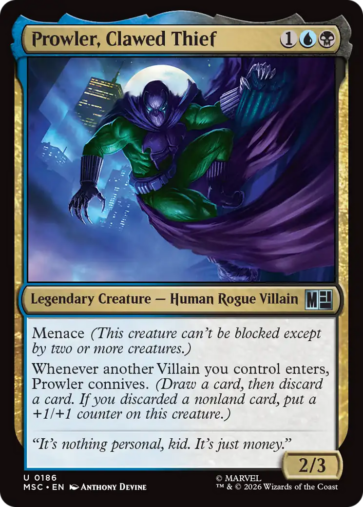 Prowler, Clawed Thief (Surge Foil) [Marvel Super Heroes] | Jack's On Queen