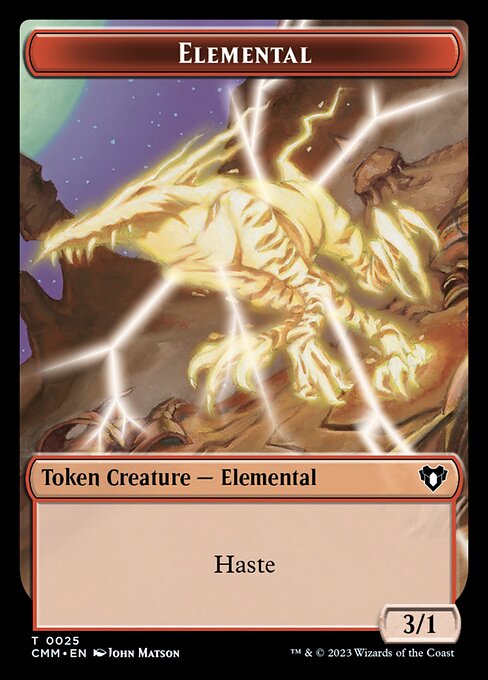 Spirit (0039) // Elemental (0025) Double-Sided Token [Commander Masters Tokens] | Jack's On Queen