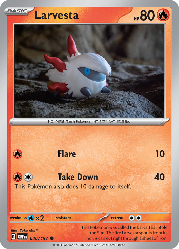 Larvesta (040/197) [Scarlet & Violet: Obsidian Flames] | Jack's On Queen