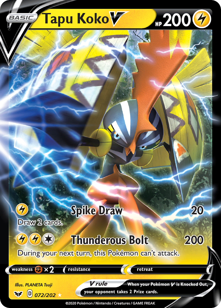 Tapu Koko V (072/202) [Sword & Shield: Base Set] | Jack's On Queen