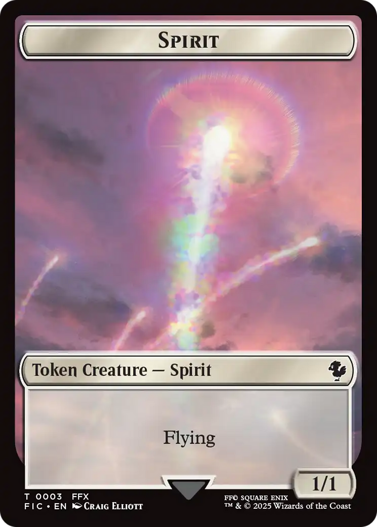 Spirit // Hero (0027) Double-Sided Token (Surge Foil) [FINAL FANTASY Commander Tokens] | Jack's On Queen