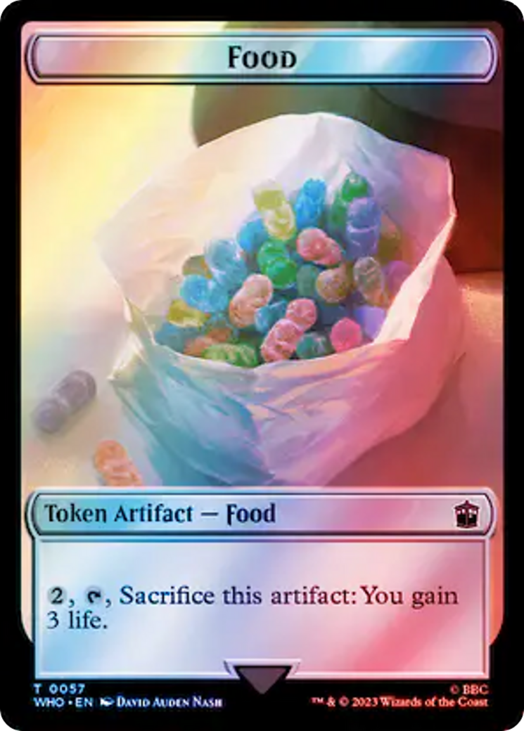 Human (0037) // Food (0057) Double-Sided Token (Surge Foil) [Doctor Who Tokens] | Jack's On Queen