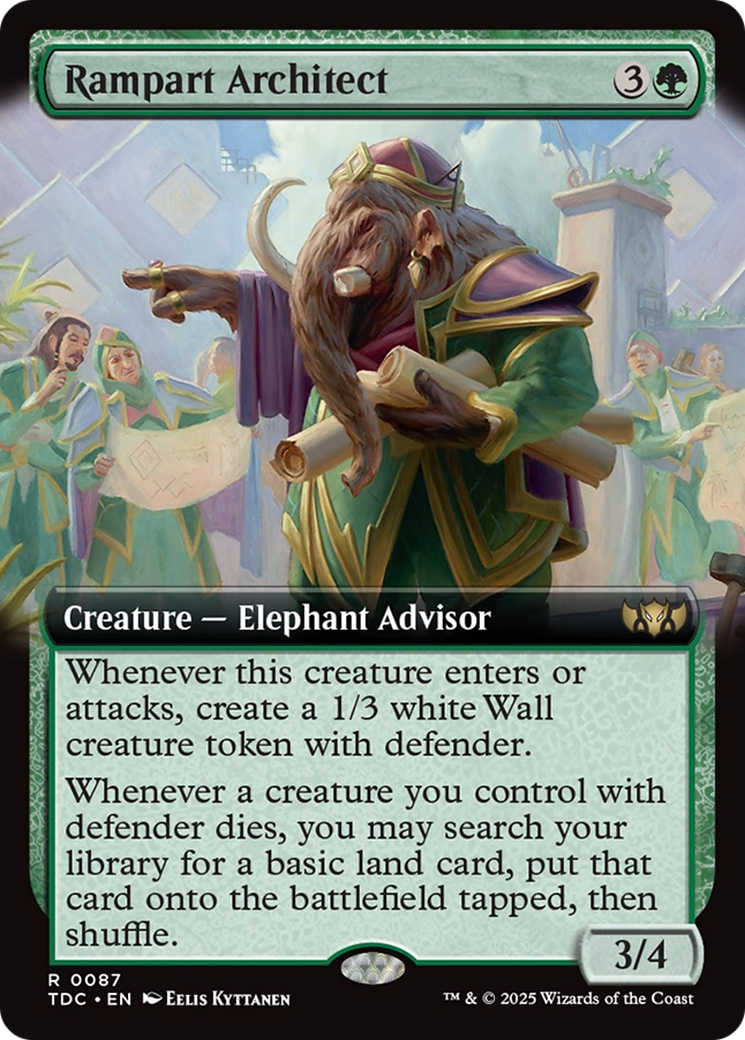 Rampart Architect (Extended Art) [Tarkir: Dragonstorm Commander] | Jack's On Queen