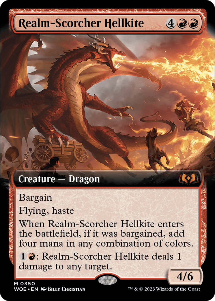 Realm-Scorcher Hellkite (Extended Art) [Wilds of Eldraine] | Jack's On Queen