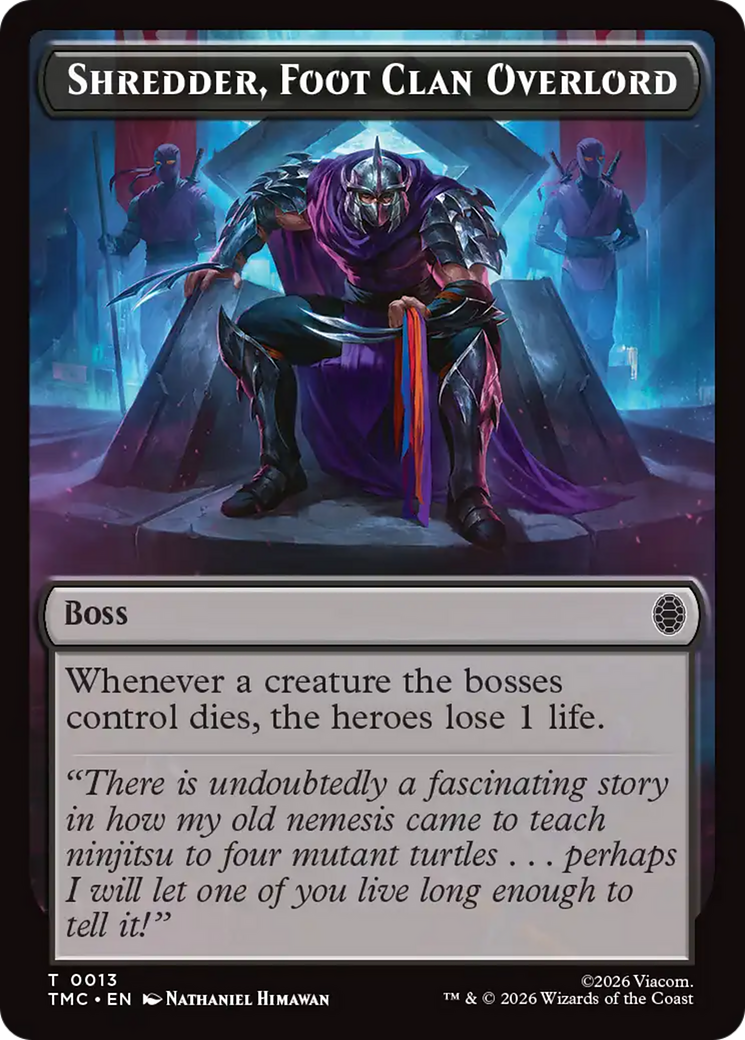 Shredder, Foot Clan Overlord [Teenage Mutant Ninja Turtles Commander Tokens] | Jack's On Queen