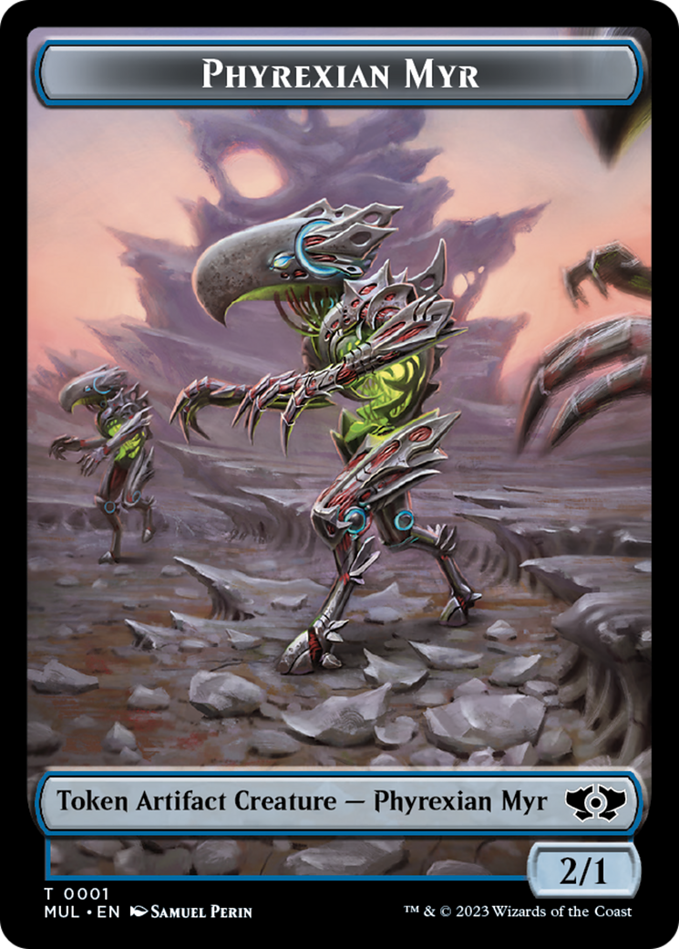 Phyrexian Myr // Knight Double-Sided Token [March of the Machine Tokens] | Jack's On Queen