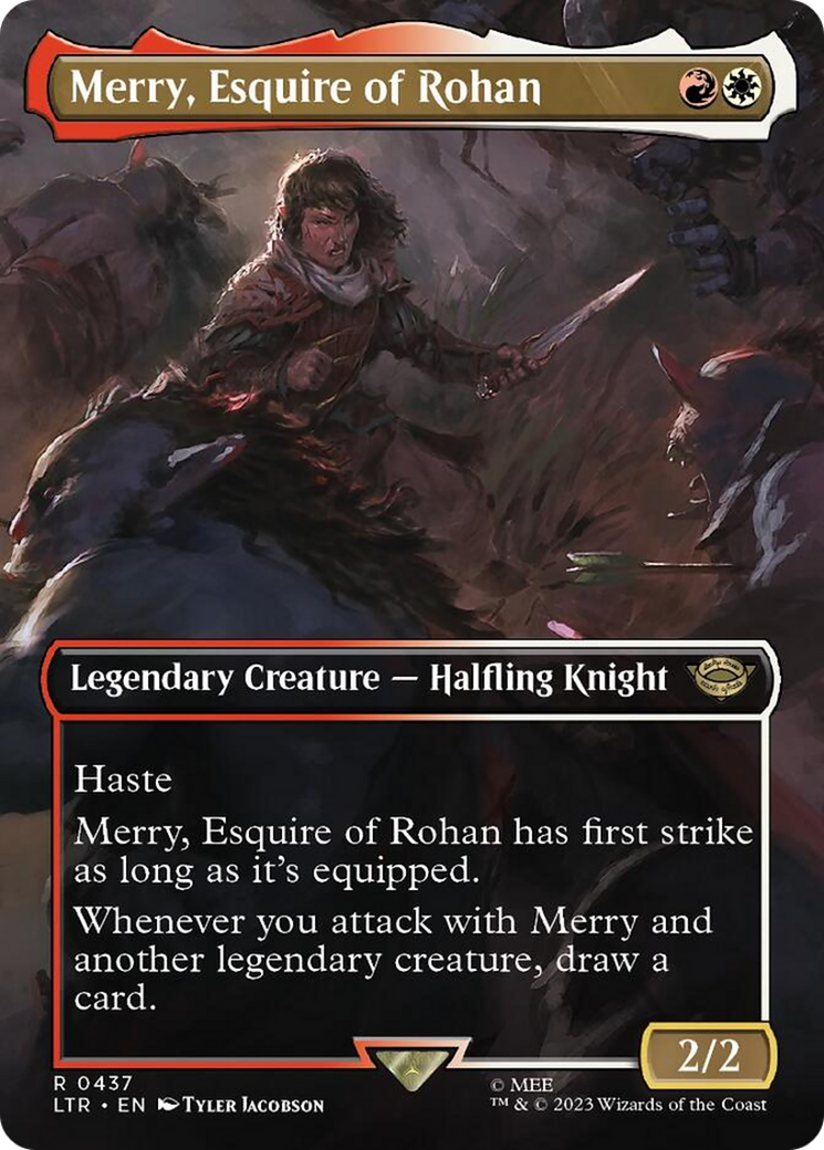 Merry, Esquire of Rohan (Borderless Alternate Art) [The Lord of the Rings: Tales of Middle-Earth] | Jack's On Queen