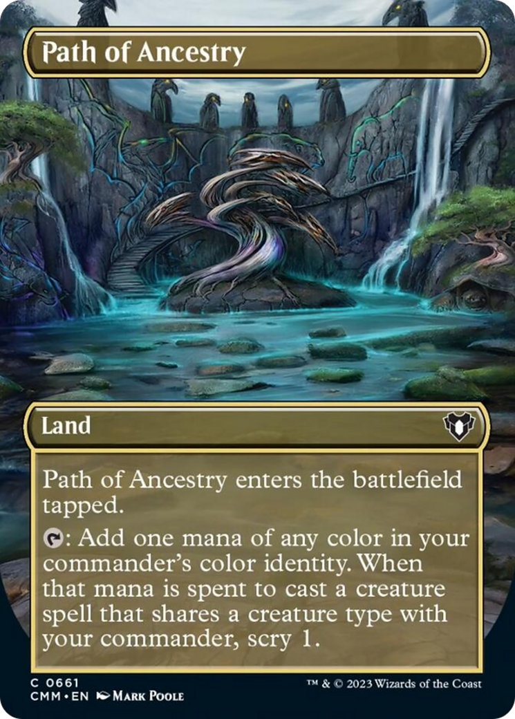 Path of Ancestry (Borderless Alternate Art) [Commander Masters] | Jack's On Queen