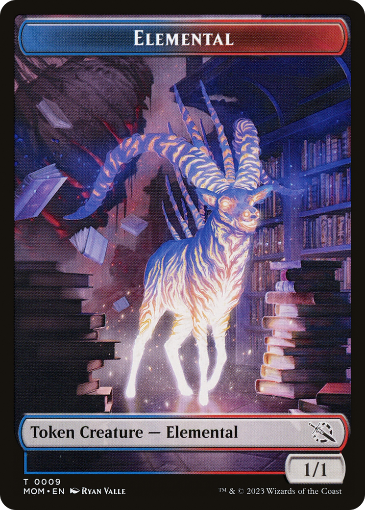 Elemental (09) // Dinosaur Double-Sided Token [March of the Machine Tokens] | Jack's On Queen