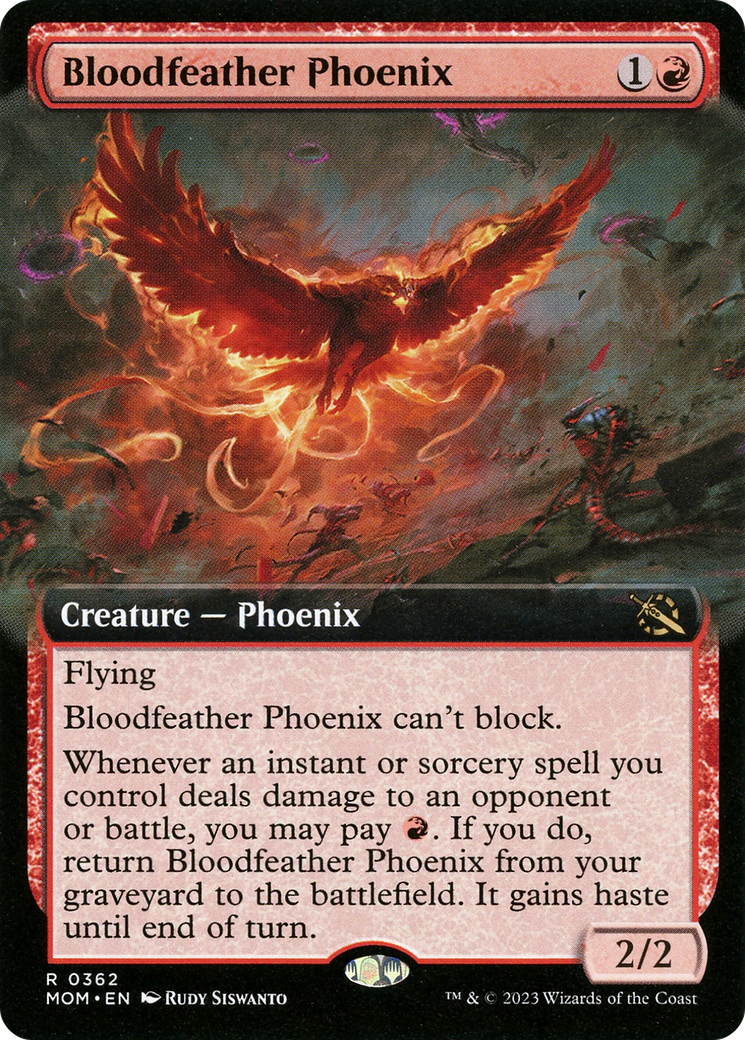 Bloodfeather Phoenix (Extended Art) [March of the Machine] | Jack's On Queen