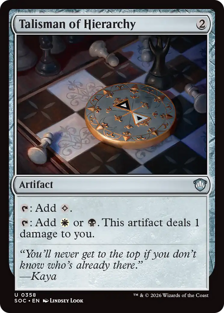 Talisman of Hierarchy [Secrets of Strixhaven Commander] | Jack's On Queen