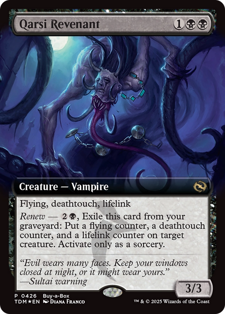 Qarsi Revenant (Extended Art) (Buy-A-Box) [Tarkir: Dragonstorm Promos] | Jack's On Queen