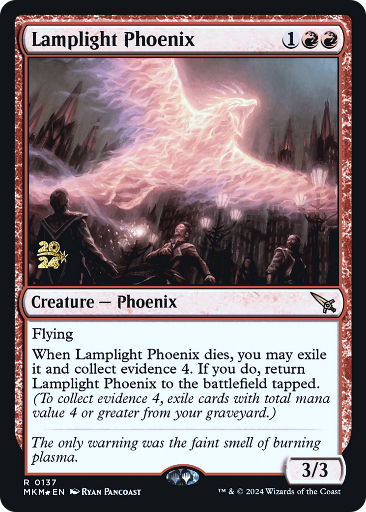 Lamplight Phoenix [Murders at Karlov Manor Prerelease Promos] | Jack's On Queen