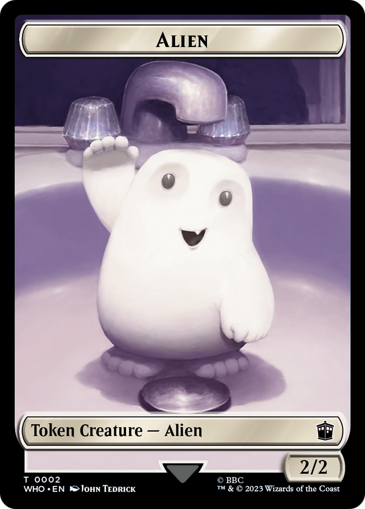 Alien // Alien Salamander Double-Sided Token [Doctor Who Tokens] | Jack's On Queen