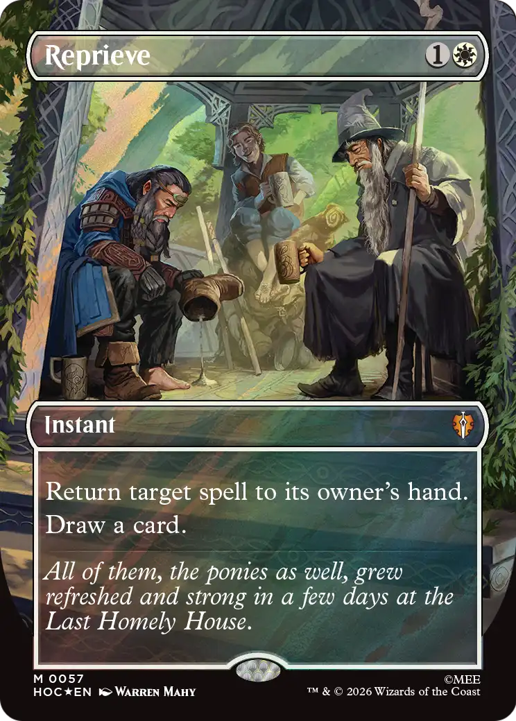 Reprieve (Borderless) (Surge Foil) [The Hobbit: Eternal-Legal] | Jack's On Queen