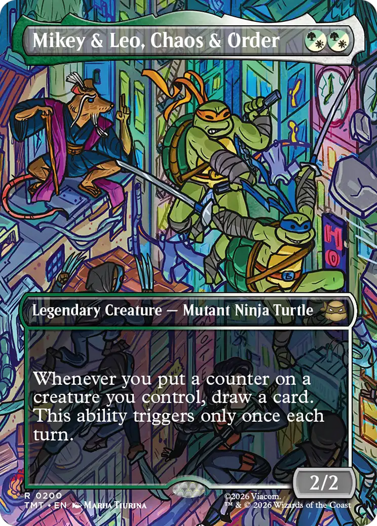 Mikey & Leo, Chaos & Order (Borderless) [Teenage Mutant Ninja Turtles] | Jack's On Queen