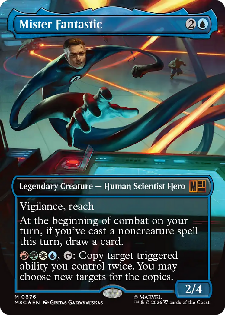 Mister Fantastic (Borderless) (Surge Foil) [Marvel Super Heroes Commander] | Jack's On Queen
