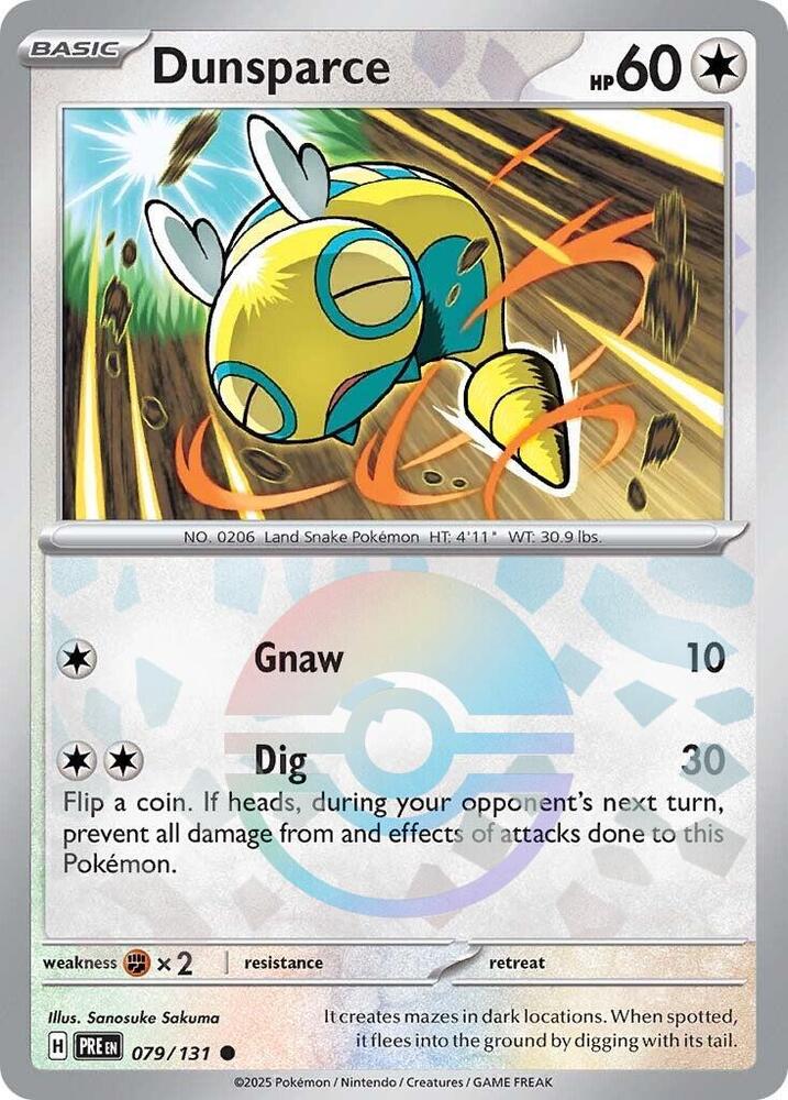 Dunsparce (079/131) (Poke Ball Pattern) [Scarlet & Violet: Prismatic Evolutions] | Jack's On Queen