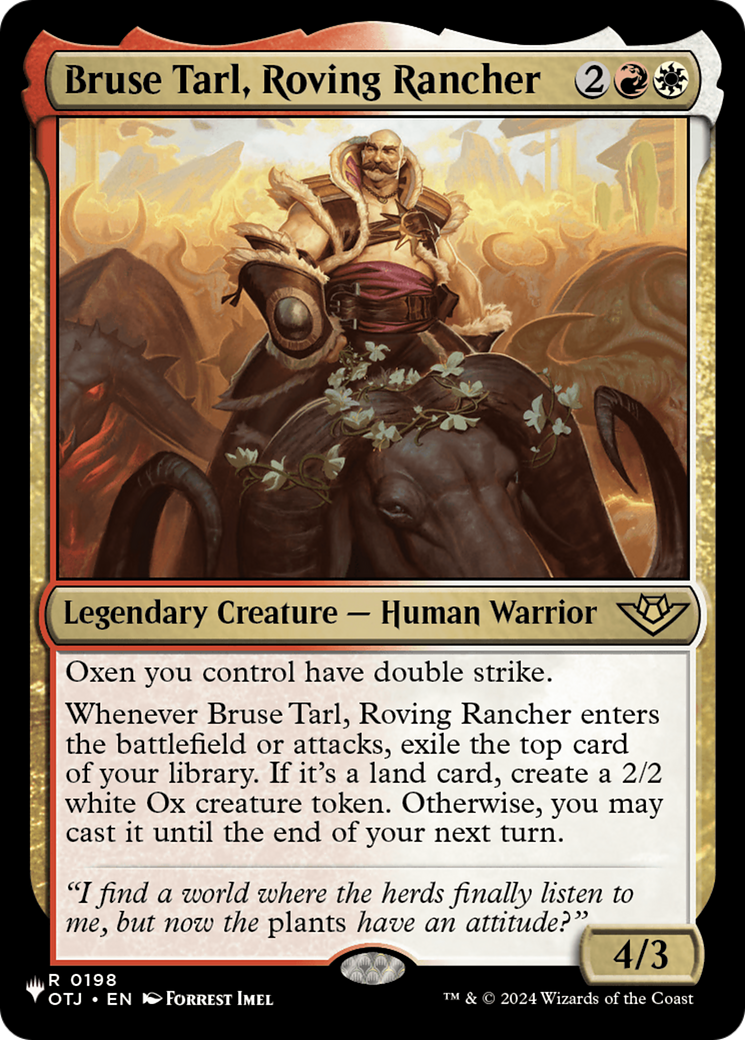 Bruse Tarl, Roving Rancher (OTJ) [The List] | Jack's On Queen