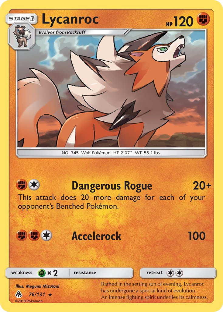 Lycanroc (76/131) (Theme Deck Exclusive) [Sun & Moon: Forbidden Light] | Jack's On Queen