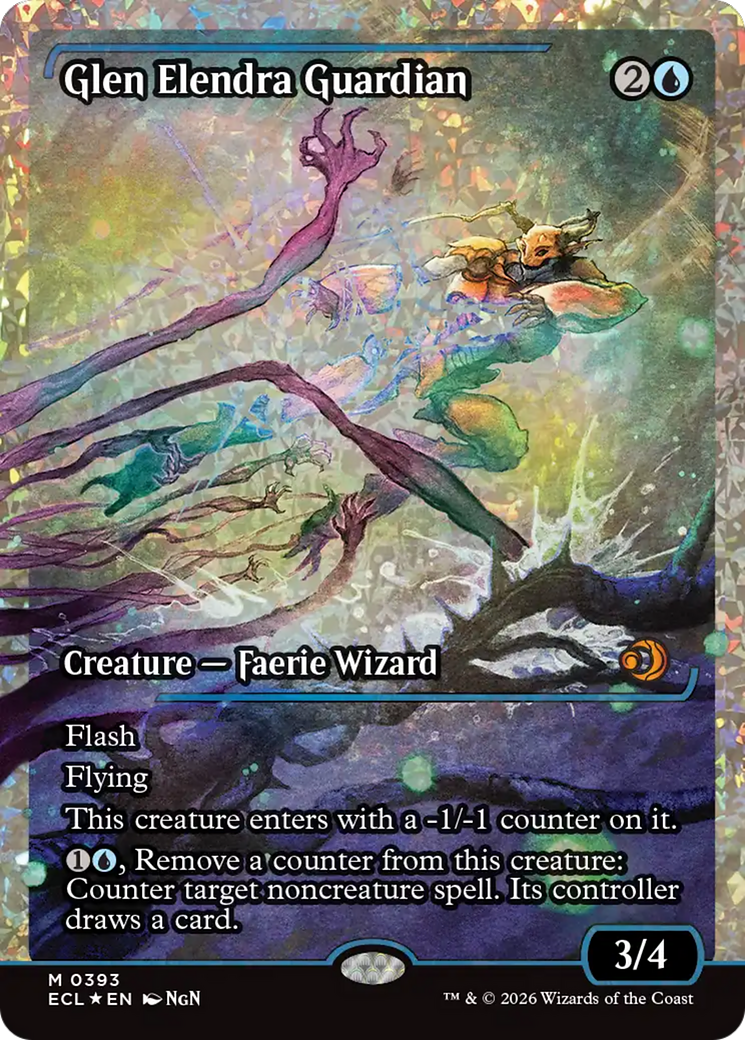 Glen Elendra Guardian (0393) (Showcase) (Fracture Foil) [Lorwyn Eclipsed] | Jack's On Queen