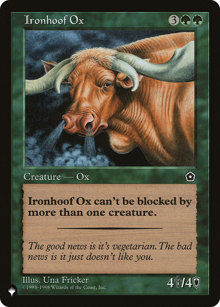 Ironhoof Ox [The List Reprints] | Jack's On Queen