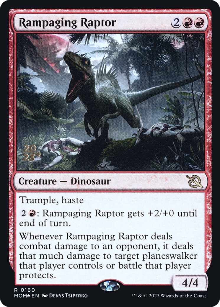 Rampaging Raptor [March of the Machine Prerelease Promos] | Jack's On Queen