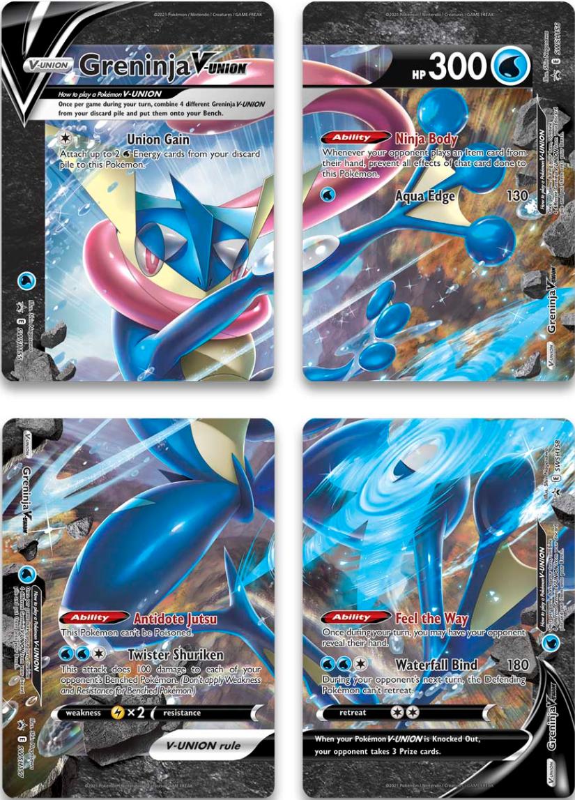 Greninja V-Union (Set of 4) [Sword & Shield: Black Star Promos] | Jack's On Queen