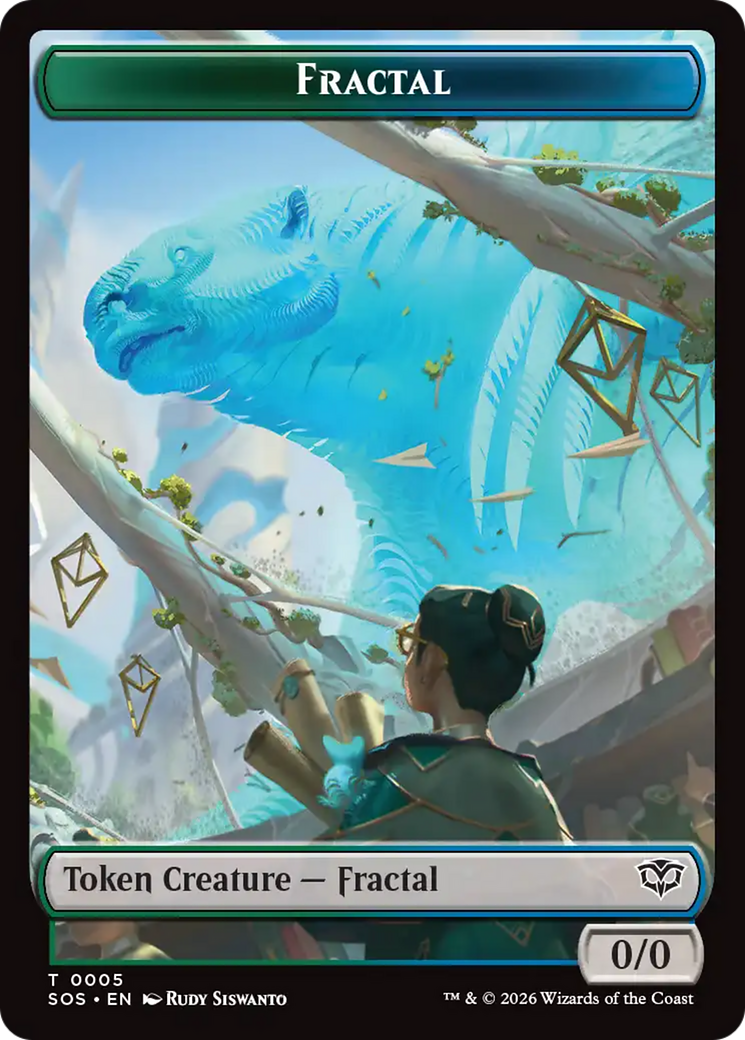 Boar // Fractal (0005) Double-Sided Token [Secrets of Strixhaven Commander Tokens] | Jack's On Queen