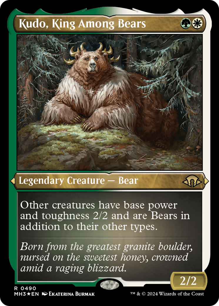 Kudo, King Among Bears (Foil Etched) [Modern Horizons 3] | Jack's On Queen