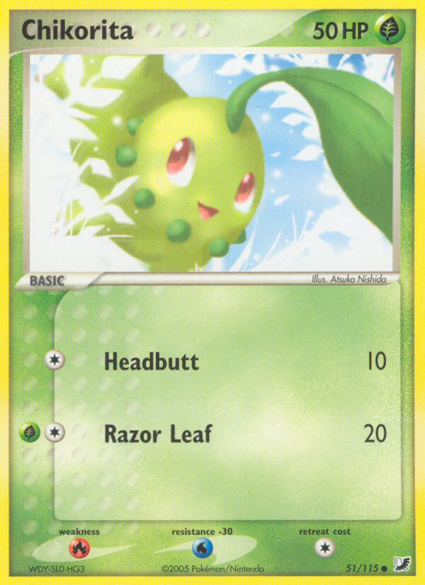 Chikorita (51/115) [EX: Unseen Forces] | Jack's On Queen