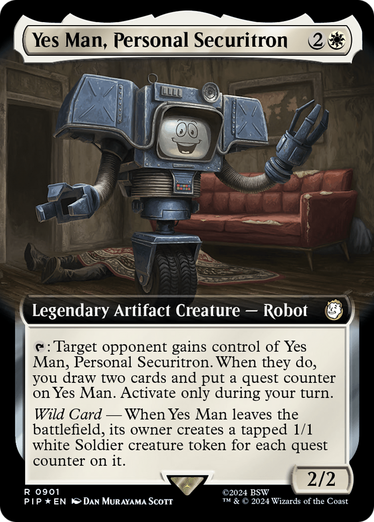 Yes Man, Personal Securitron (Extended Art) (Surge Foil) [Fallout] | Jack's On Queen